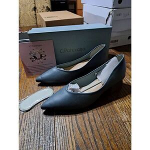 Size 6 C Paravano Blue C Mid Pointed Toe Square Heel Shoes
